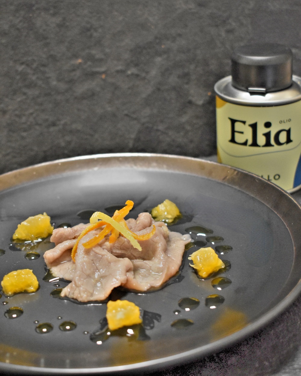 CARPACCIO AL MANDARINO E LIMONE