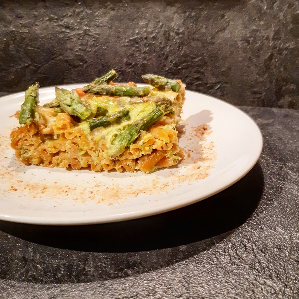 CASERECCE DI CECI AL FORNO CON ASPARAGI E RICOTTA
