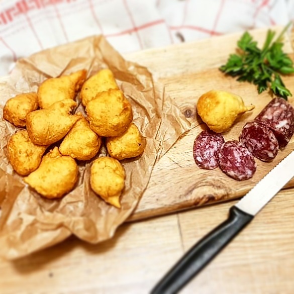 FRITTELLE DI CECI E SALAME MINOZZI