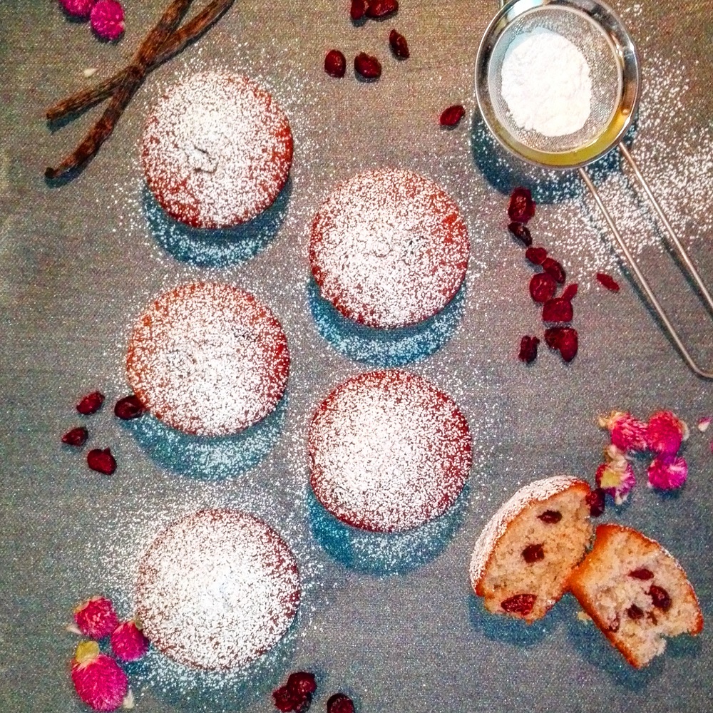 MUFFIN AI MIRTILLI ROSSI E VANIGLIA