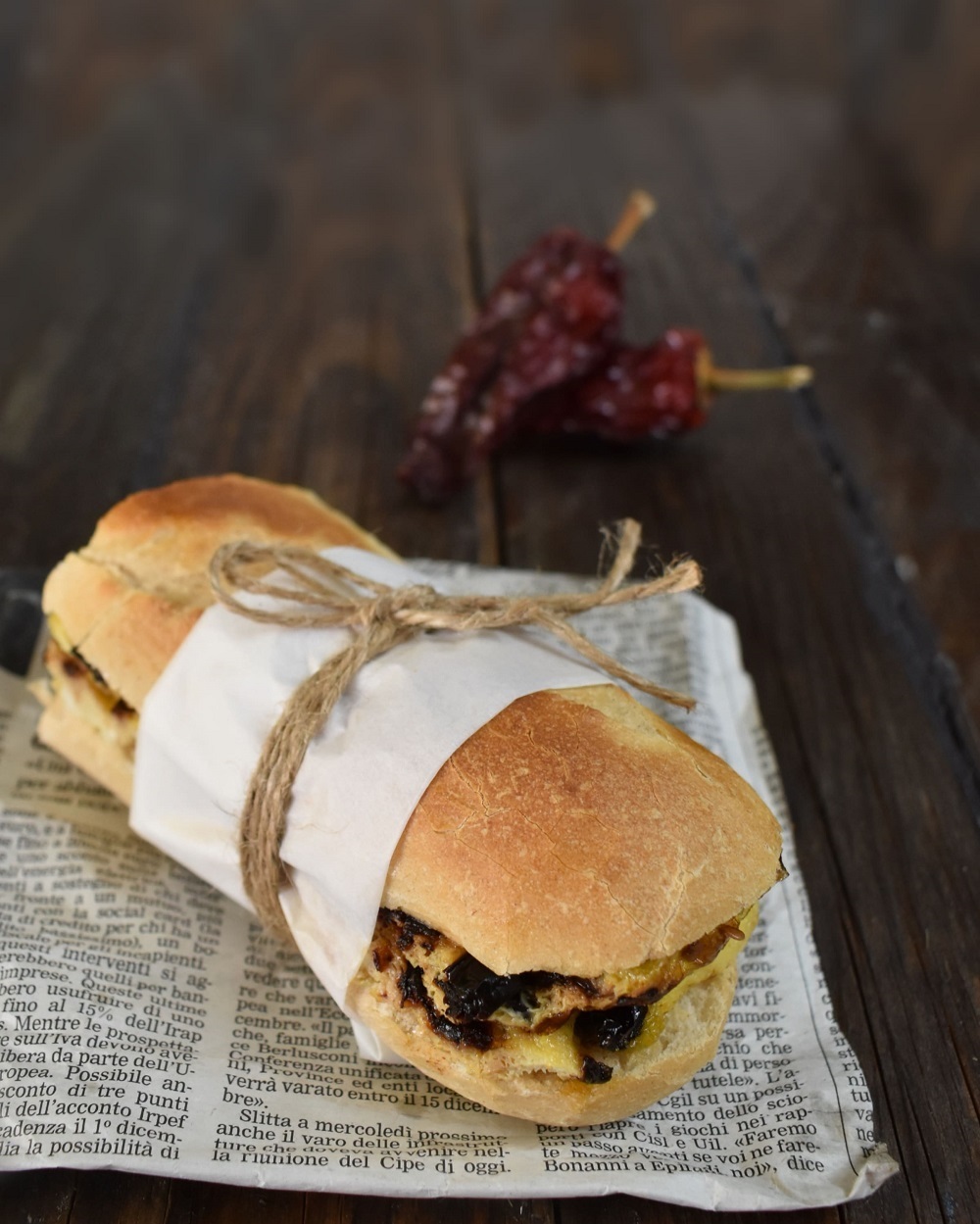 PANE E FRITTATA CON PEPERONI CRUSCHI