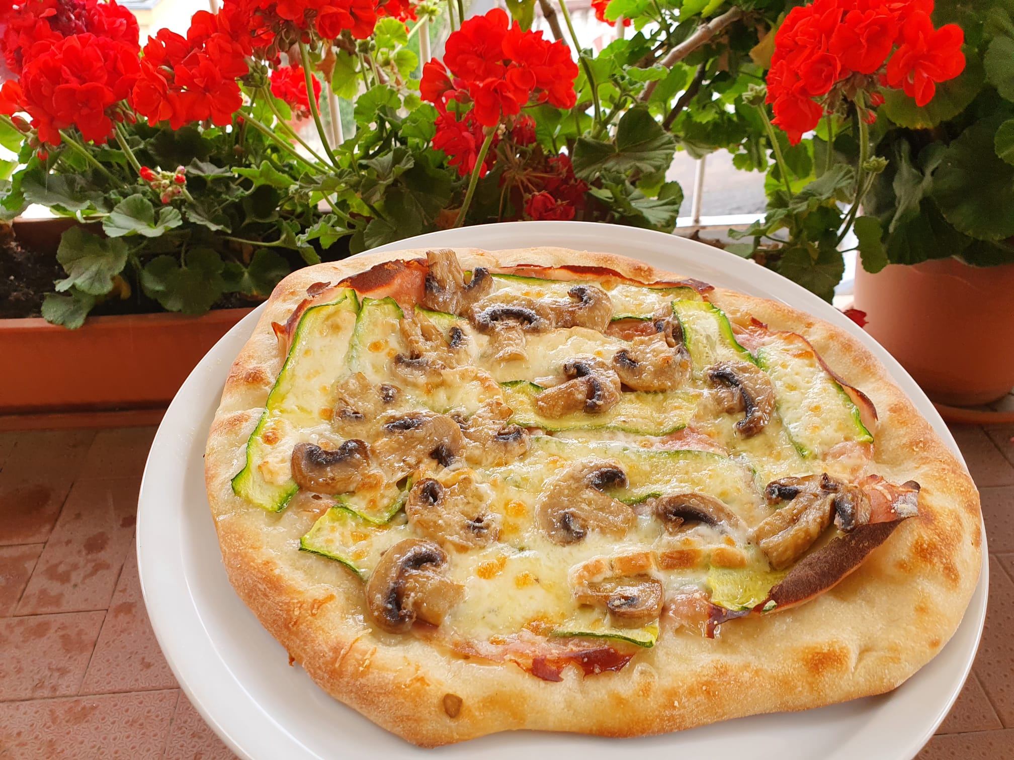 PIZZA ZUCCHINE E FUNGHI